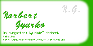 norbert gyurko business card